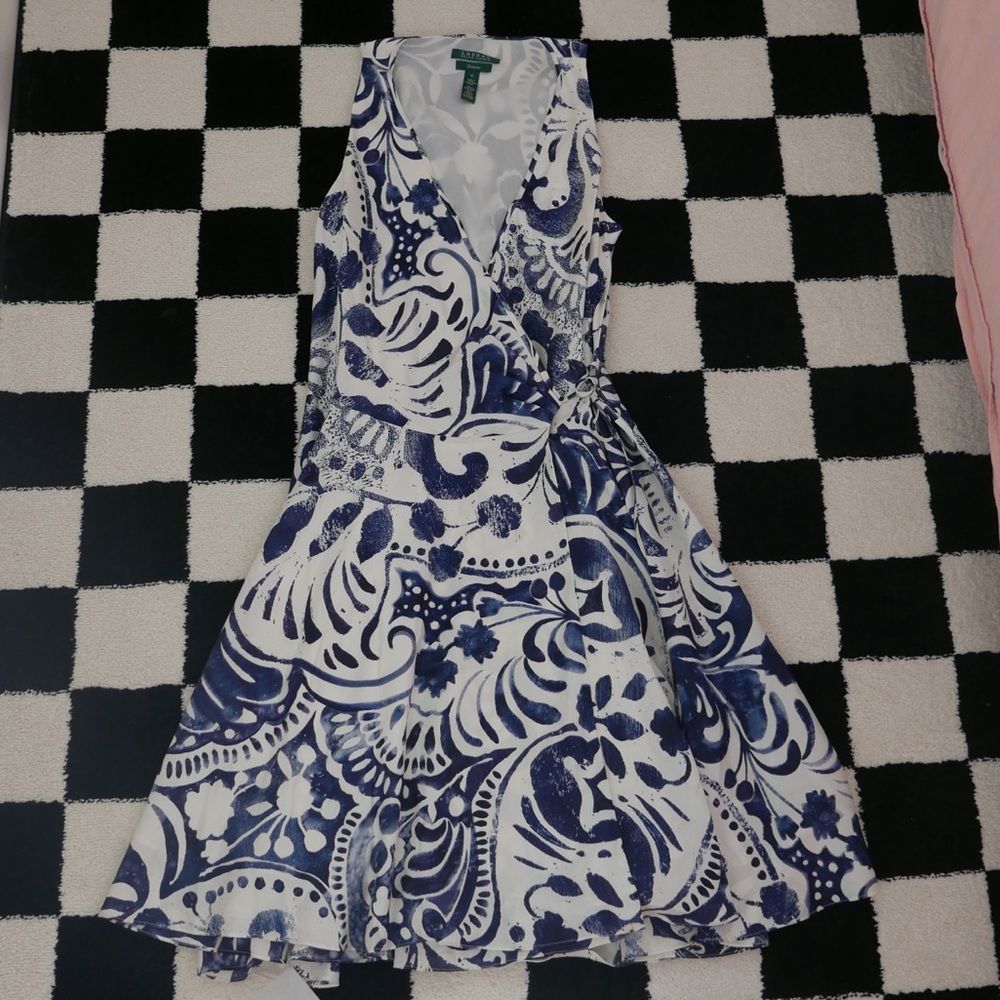 Ralph Lauren printed wrap dress NWT